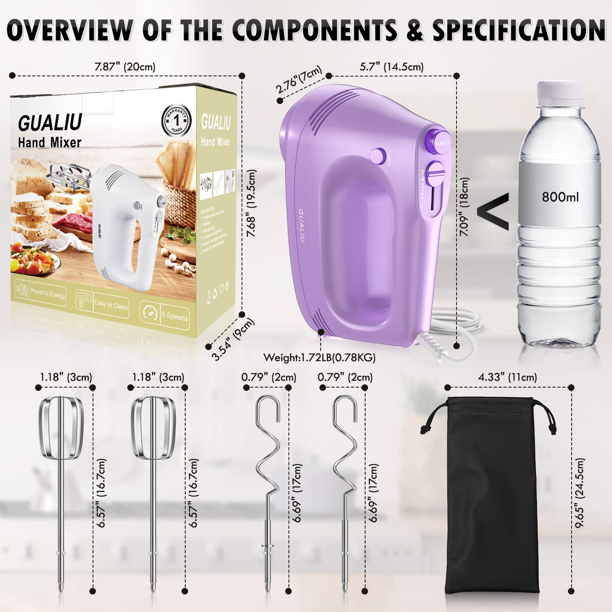 GUALIU bowl stand supports edge mixing for convenient prep