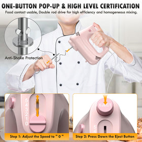 GUALIU bowl edge stand supports hands-free mixing at the bowl