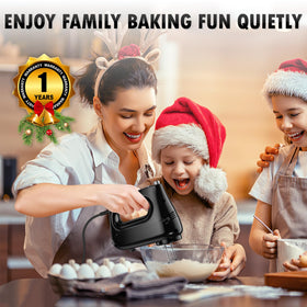 GUALIU hand mixer with stainless steel whisk for smooth mixing