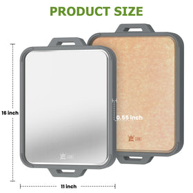 GUANCI wood fiber side shows smooth, burr-free surface ideal for fruits, vegetables, and bread.