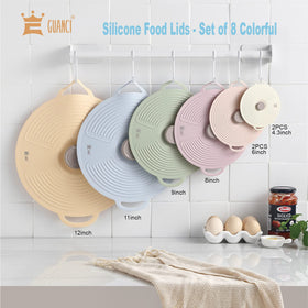 GUANCI silicone lid on 11-inch bowl reduces mess during reheating