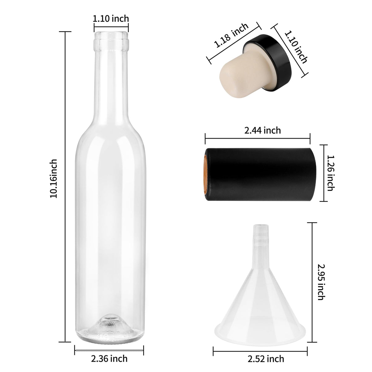 GUANENA 375ml straight-tall bottle for comfortable handling and display.