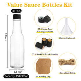 GUANENA clear woozy bottle showcases contents for quick kitchen decisions.