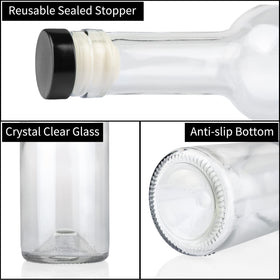 GUANENA bottle with T-shaped stopper—secure seal for beverage freshness.