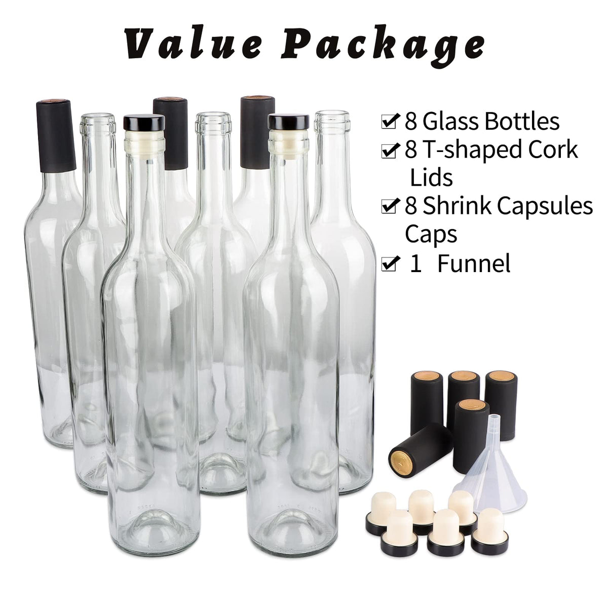 GUANENA T-shaped stopper provides a tight seal to keep contents fresh