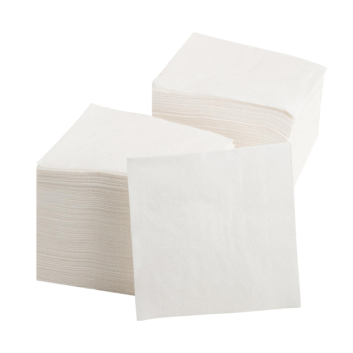 GUANGBO 1000pc white beverage napkins unfolded at 10x10 inches for events