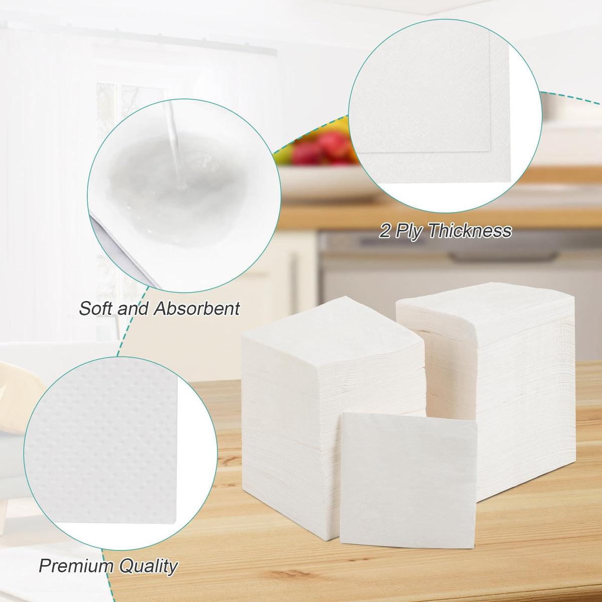 GUANGBO white napkins with elegant design for sophisticated table settings