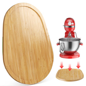 GuanQiao Bamboo Mixer Slider on counter showing smooth movement.