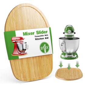 GuanQiao Bamboo Slider front view showing a smooth surface protecting counters while moving a mixer.