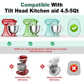 GuanQiao Bamboo Slider on KitchenAid tilt-head demonstrates compatibility during use.