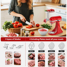 GuanQiao cheese grater attachment showing four blade options for textures