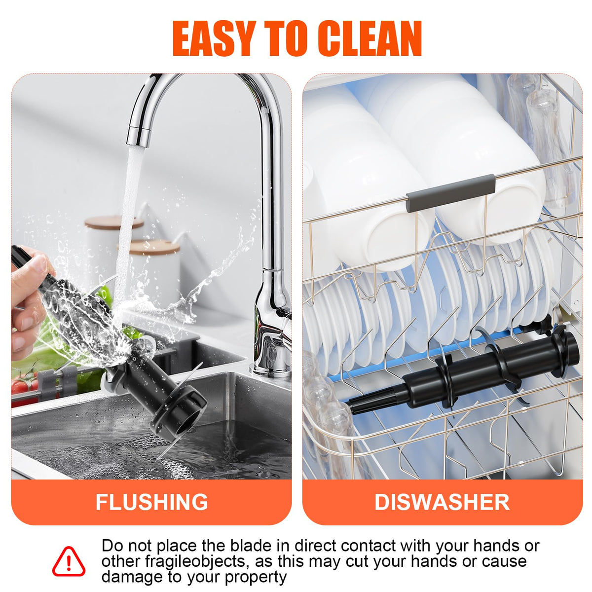 GuanQiao dishwasher-safe blade, easy to clean after smoothies and sauces.