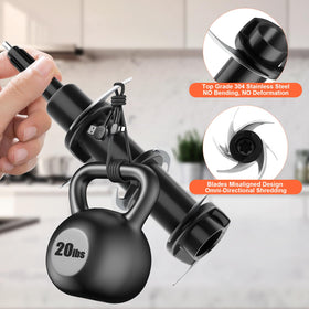 GuanQiao food-grade stainless steel six-blade, BPA-free and dishwasher safe.
