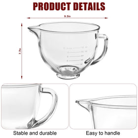 GuanQiao glass mixer bowl handle aids secure transport.
