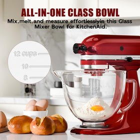 GuanQiao kitchenaid-compatible bowl 4.5-qt for seamless substitution.