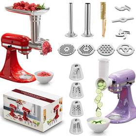 GuanQiao meat grinder attachment kit for KitchenAid enables versatile grinding options