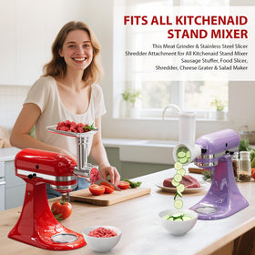 GuanQiao slicer shredder attachment with multiple blades for prep versatility
