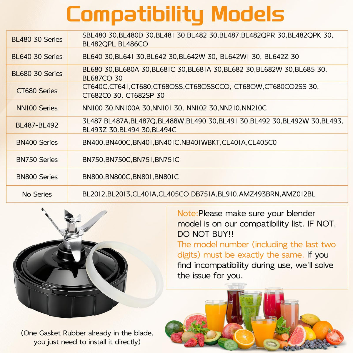 GuanQiao blade assembly with 4-inch diameter fits Nutri Ninja cups.