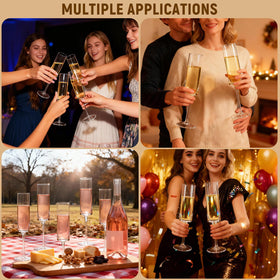 Recyclable BPA-free plastic GuanQiao flutes for eco-friendly entertaining
