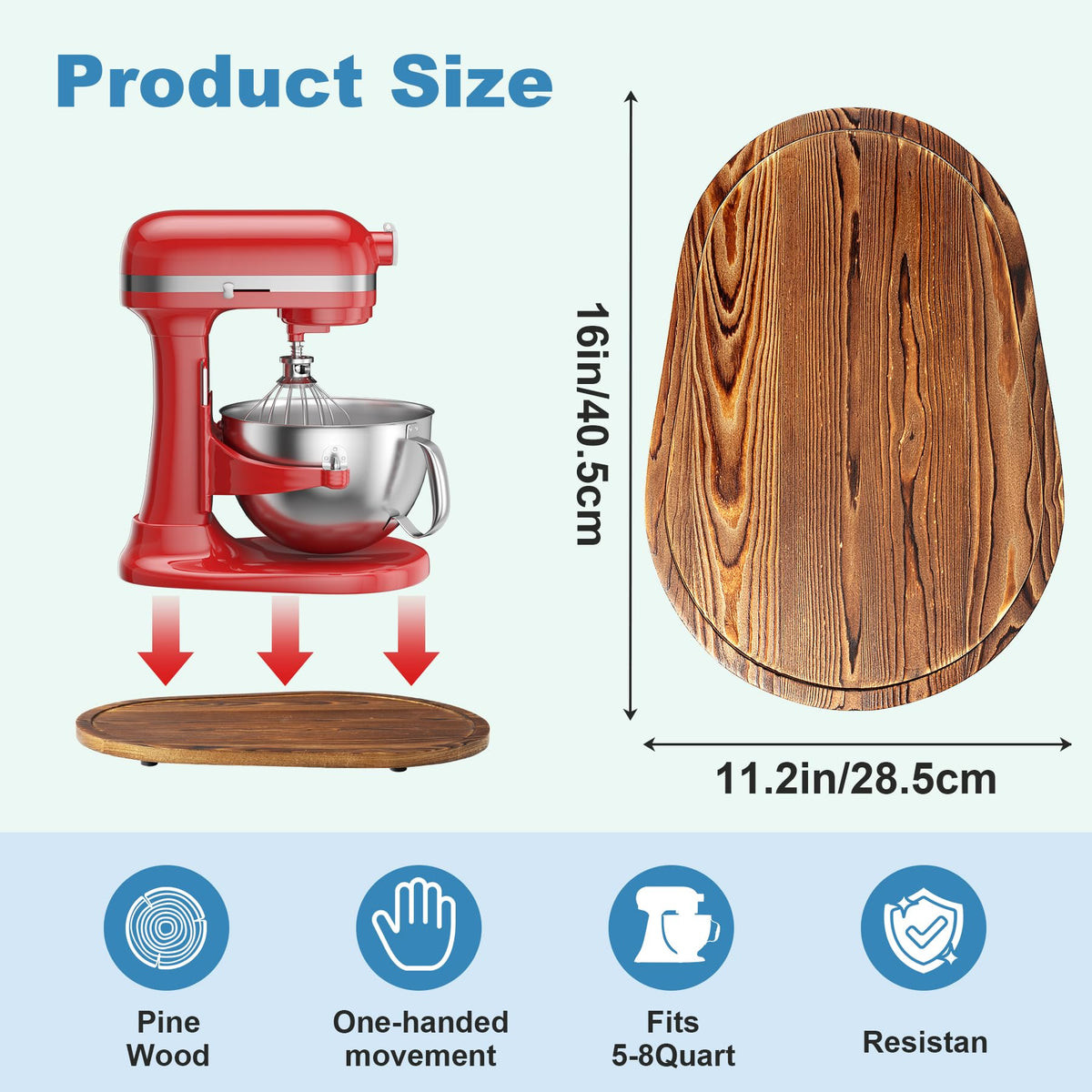 GuanQiao moving tray on counter protecting surface during use