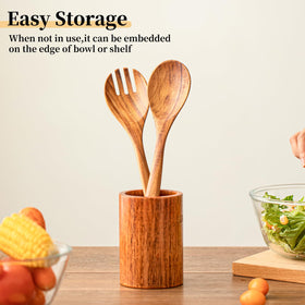 Gudamaye acacia salad set care ready, hand wash after use