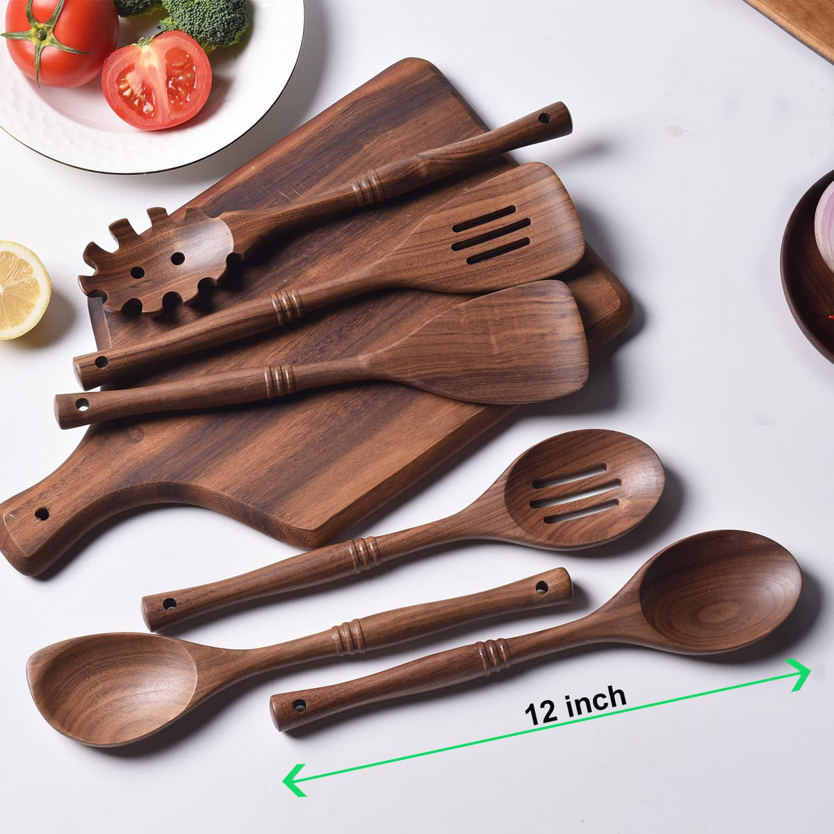 Gudamaye cooking spoon highlights natural grain, ideal for even heat distribution.