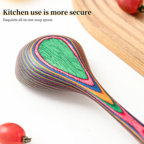 Gudamaye Pakkawood Rainbow Ladle storage in drawer for quick access