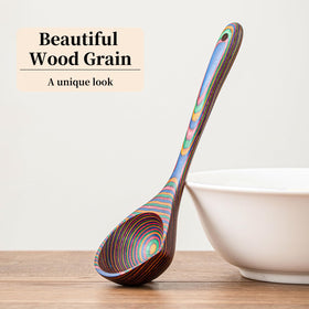 Gudamaye Pakkawood Rainbow Ladle wood grain close-up shows craftsmanship and durability