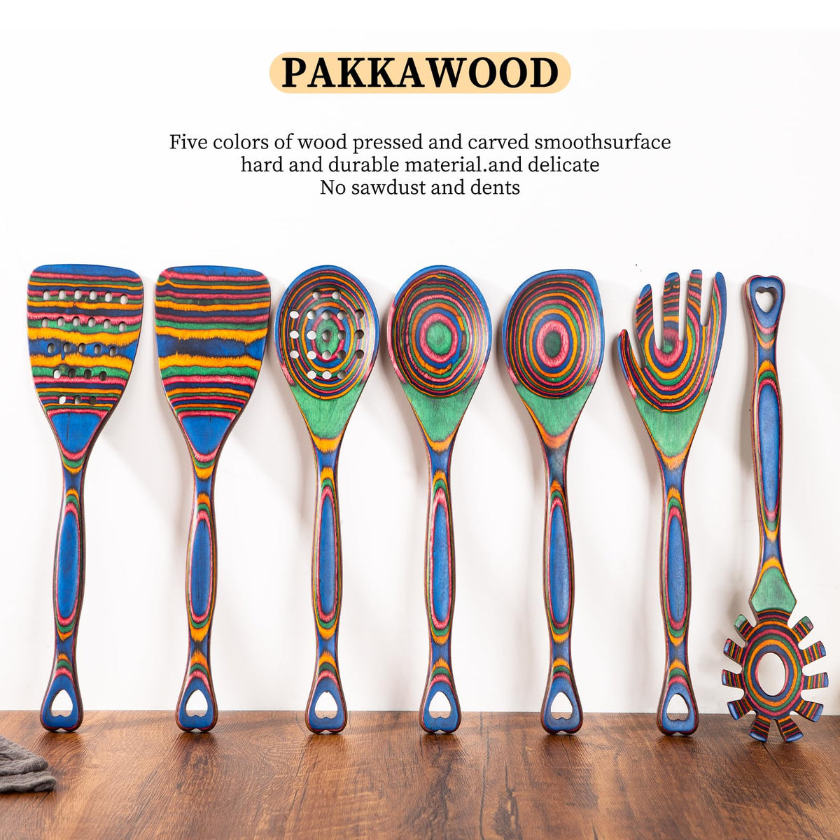 Gudamaye serving spoon, edge highlight, ergonomic grip for easy serving.