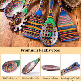 Gudamaye pakkawood spatula area, non-stick protection, even heat distribution.