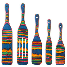 Gudamaye Pakkawood Spurtle Slotted for stirring sauces without sticking.