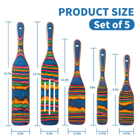 Gudamaye Pakkawood Spurtle Standard for smooth mixing and scraping.