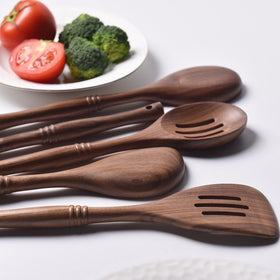 Gudamaye spatula smooth finish works well on nonstick pans.