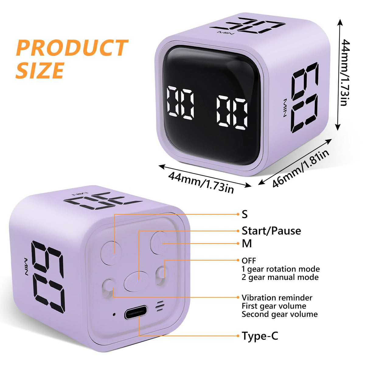 GuDoQi cube timer with gravity-sensing mode for quick hands-free start