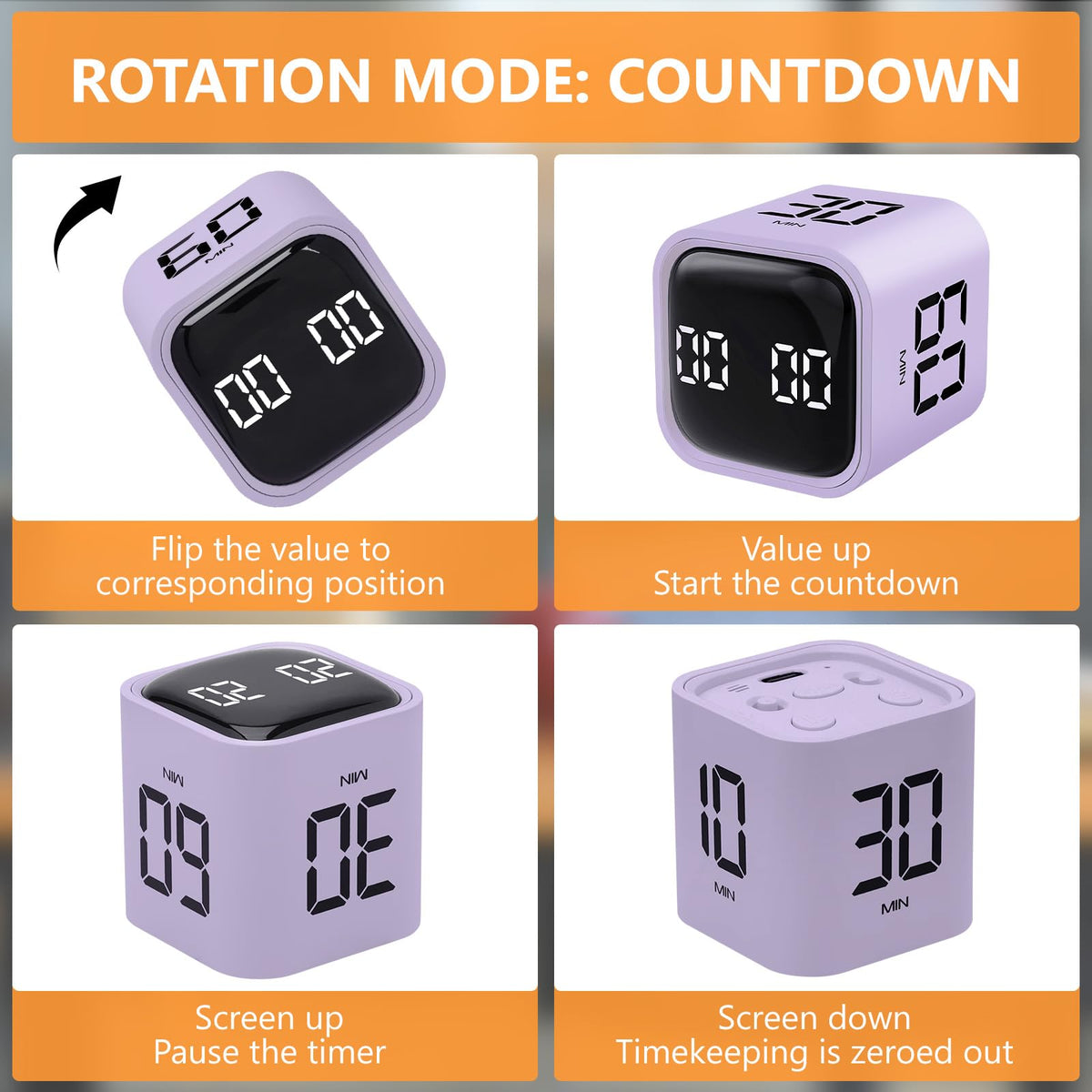 GuDoQi cube timer in manual mode for precise countdown control