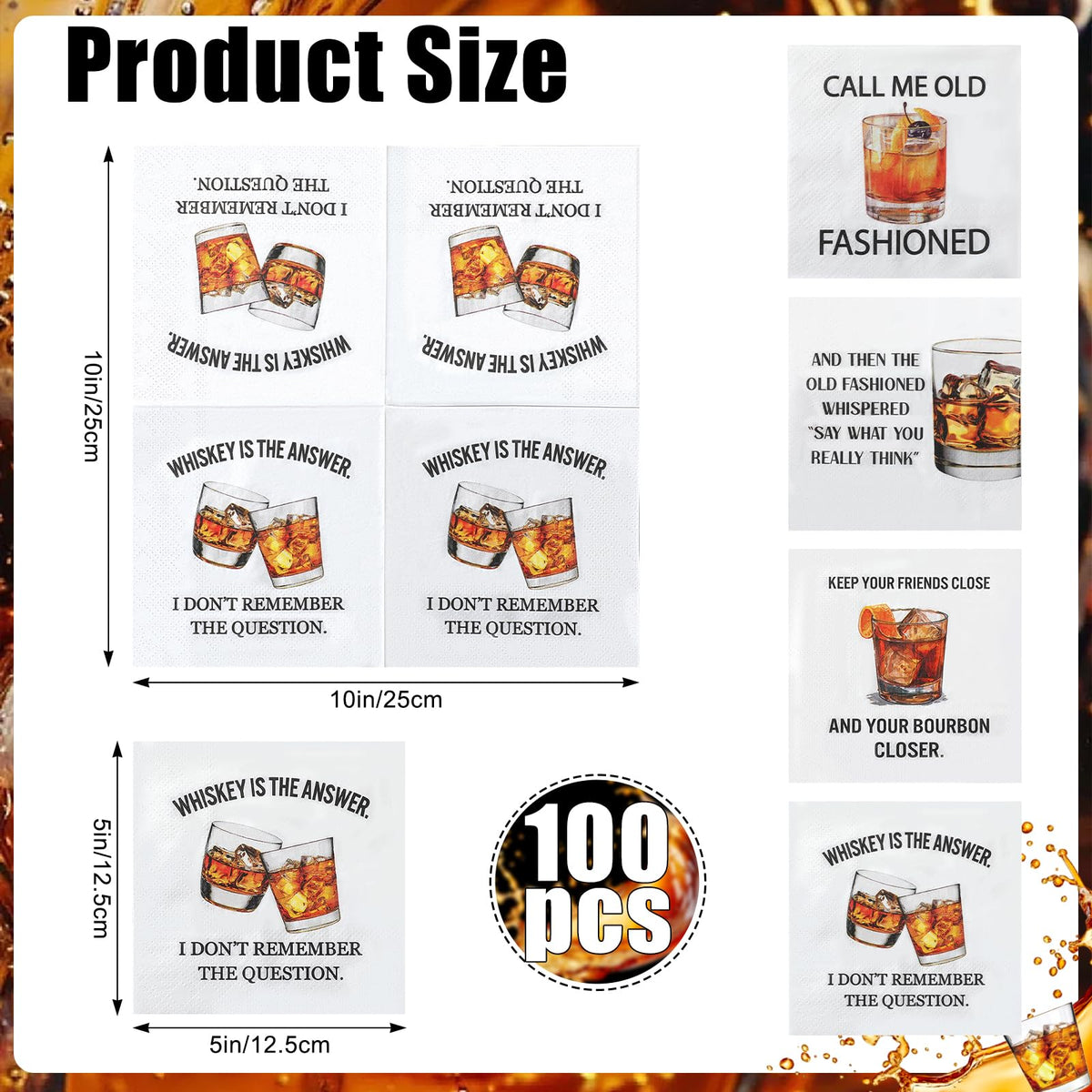 Gueevin 100-pack napkins for bar parties offer spill protection