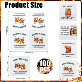 Gueevin 100-pack napkins for bar parties offer spill protection