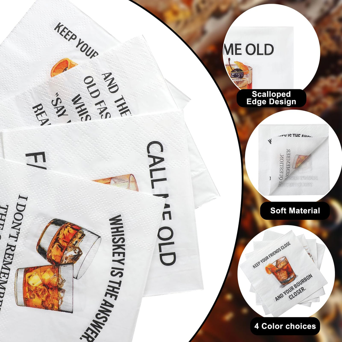 Gueevin 5x5 inch napkins provide strong absorbency for condensation
