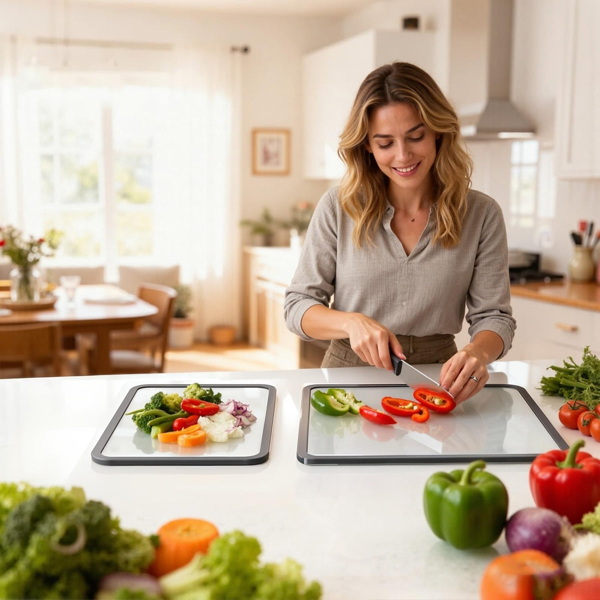 GUGEMEI heavy-duty tempered glass ensures lasting durability for busy kitchens.