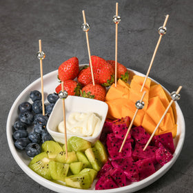 GuGen eco friendly bamboo picks provide disposable, eco conscious serving