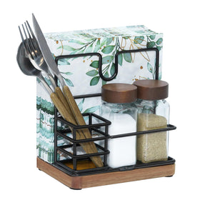 Guijinga napkin holder with iron frame for organized dining and easy access
