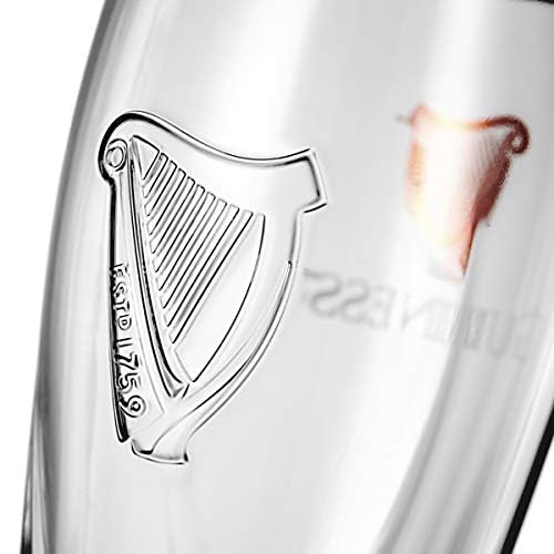 Guinness Gravity pint glass 20oz four-pack, great for parties and shared moments.
