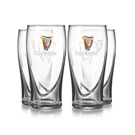 Guinness Gravity pint glass 20oz front view, ideal for home entertaining.