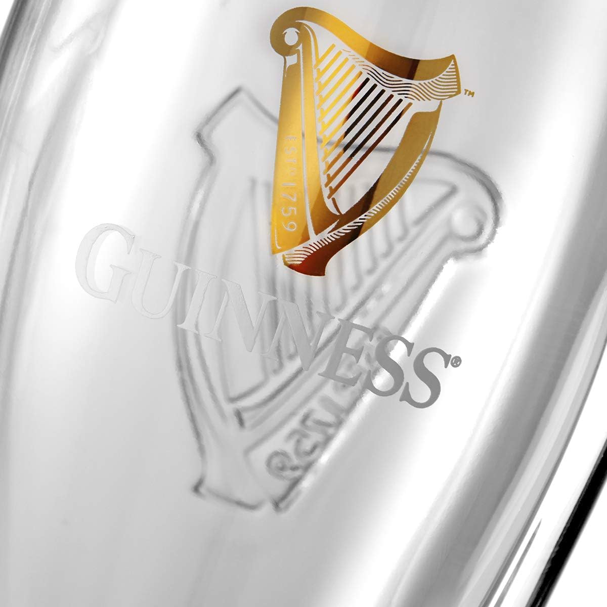 Guinness Gravity pint glass clear durable glass for daily use.