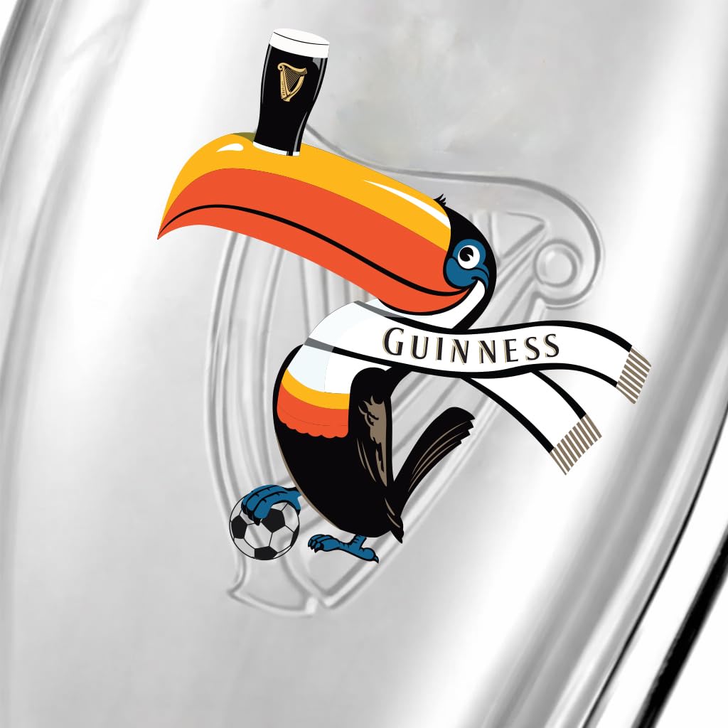 Guinness soccer toucan edition glass set, collectible gift for fans