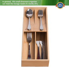 guiogc bamboo silverware organizer ideal for a 2-4 person family