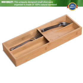 guiogc bamboo organizer in drawer, compact and practical