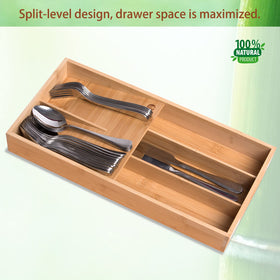 Guiogc drawer division with deep slots for knives and large utensils.