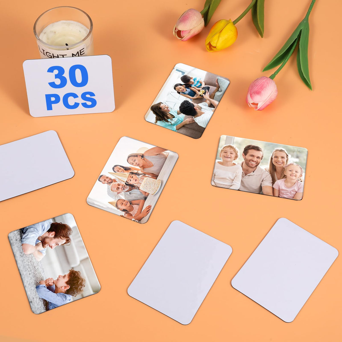 Guiqulai sublimation magnet blank bulk pack for DIY fridge decor projects.
