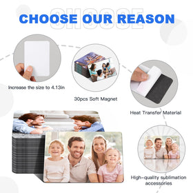 Guiqulai sublimation magnet blank waterproof and crack-proof for durable fridge art.